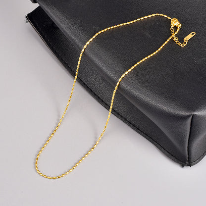Hemp Flowers Chain Snake Bones Bamboo Titanium Necklaces