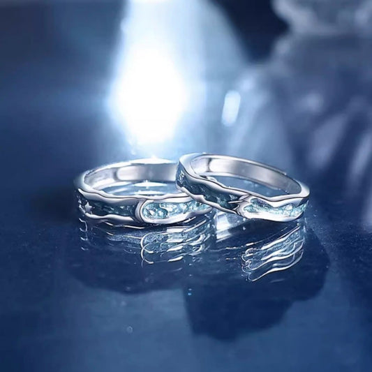 Women's & Men's Moon Couple One Pair Special Interest Light Luxury Rings