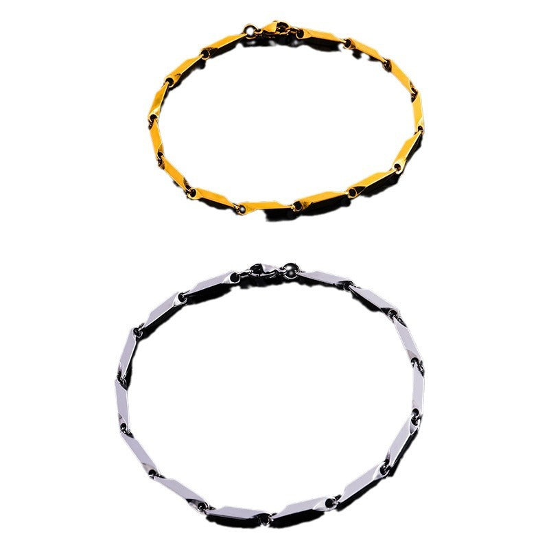 Women's & Men's Gold Sier Melon Seeds Stainless Niche Bracelets