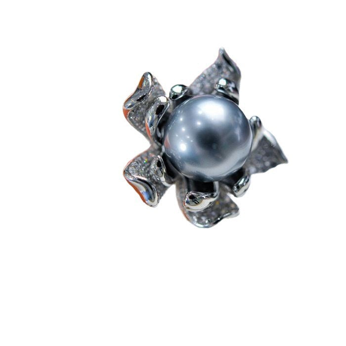 Lotus Pearl Fashion Elegant Graceful Open Rings