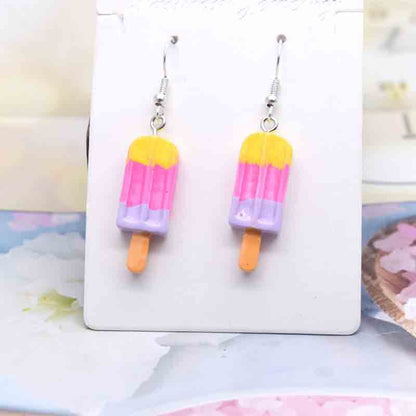 Ice Cream Candy Drink Resin Homemade Earrings