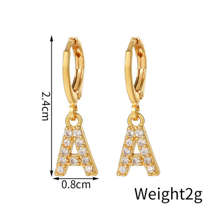 Women's Ear Clips Copper Plated Gold Micro Earrings