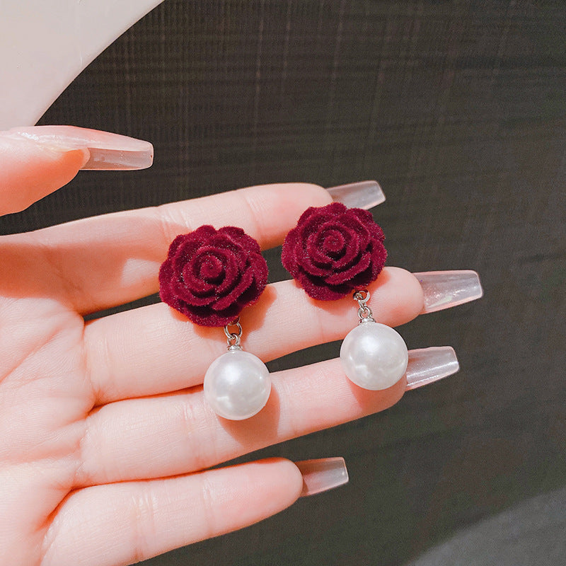 Flower Pearl Shell Style High Sense Earrings