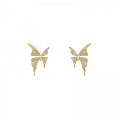 Women's Korean Style Small Exquisite Butterfly Light Earrings