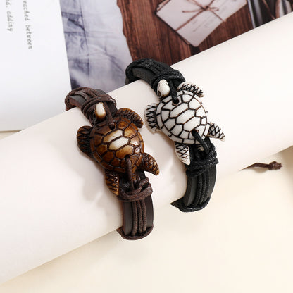 Marine Antique Turtle Simple Fashion Leather Bracelets