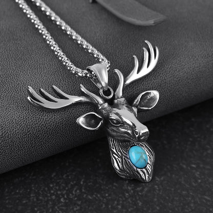 Casting Deer Stainless Fashion Accessories Retro Necklaces