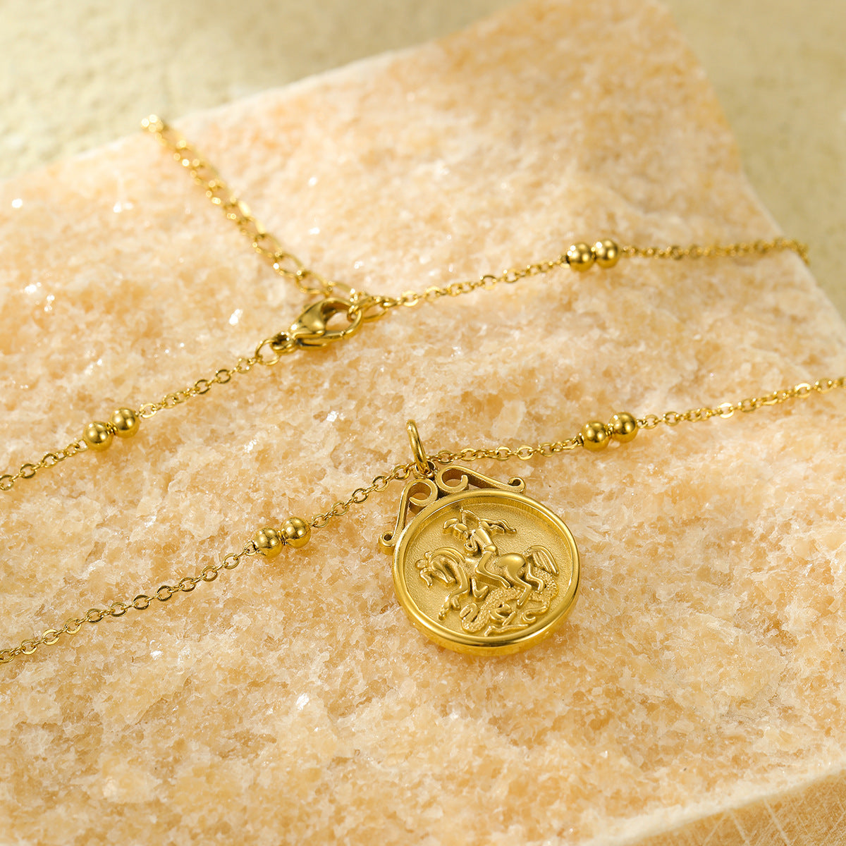 Vintage Roman Coin Gold-plated High-grade Sweater Necklaces