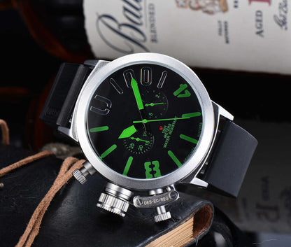 Men's Automatic Large Plate Watch With Hair Mechanical Watches