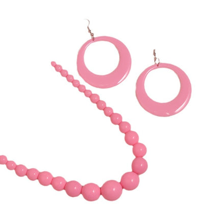 Women's Color Beads Acrylic Vintage Beaded Hollow Necklaces