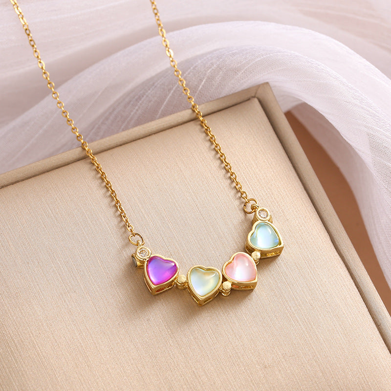 Titanium Steel Colorfast Ornament Female Micro Necklaces