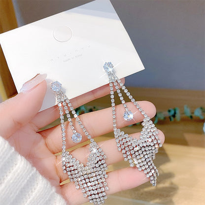 Women's Exaggerated Temperamental Long Fringe High Sense Earrings