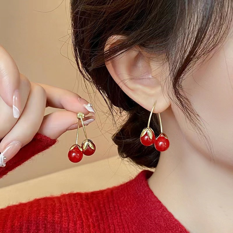 Women's Red Light Luxury High Sense Delicate Earrings