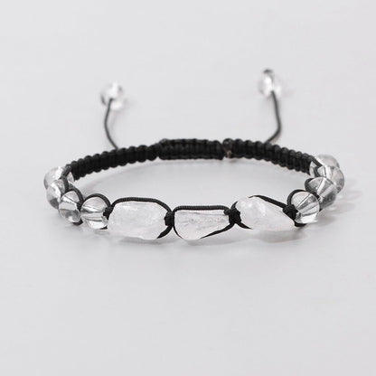 Men's Natural Stone Irregular Woven Lapis Energy Bracelets
