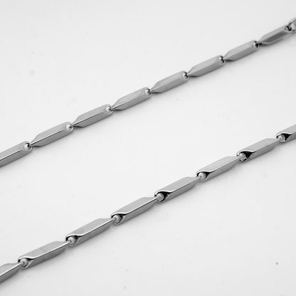 Men's Stainless Steel Chain Fashionable Handmade Diamond Square Titanium Necklaces