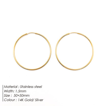 Stainless Steel Ear Gold Plated Jewelry Earrings