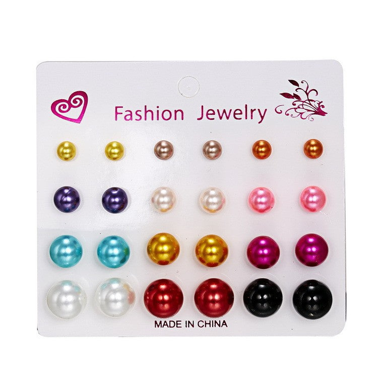 Transparent Colorful Round Zircon Card Month Rings