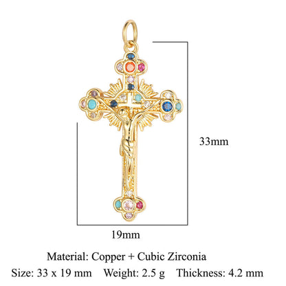 Cross Jade Copper Zircon Ornament Accessories Micro Bracelets