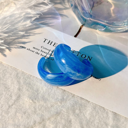 Fashion Design Candy Color Chain Female Dopamine Rings