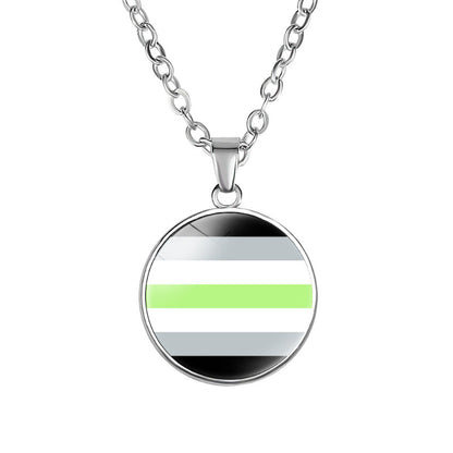 Women's Accessories Fashion Simple Rainbow Flag Pattern Necklaces