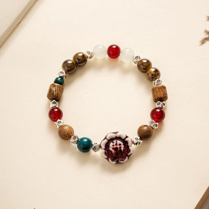 Ceramic Ornament Fashion Flower Glaze Beads Casual Bracelets