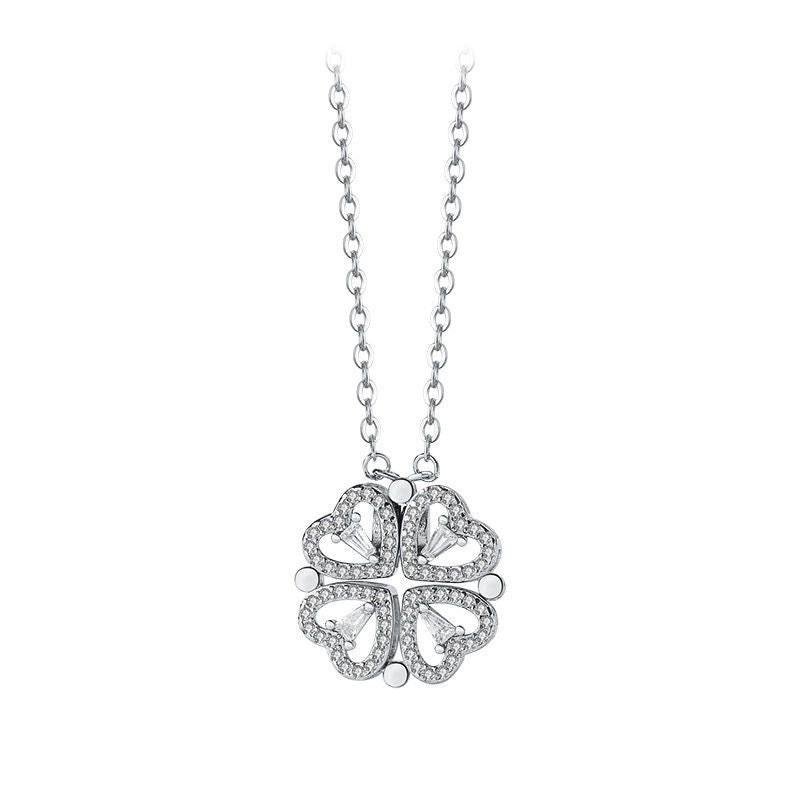 Zircon Clover One Style For Love Temperament Entry Necklaces