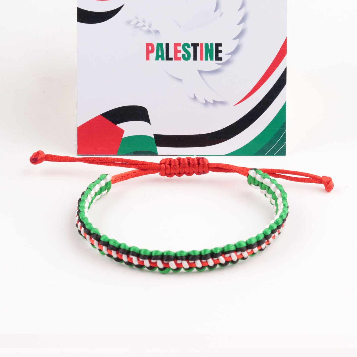 Women's & Men's Woven Rope Letter Colorful Beads Palestinian Bracelets