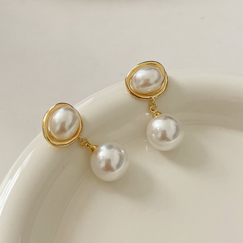 Women's High-grade Pearl For French Entry Lux Niche Earrings