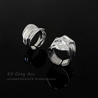 Mirror Open Female Niche Design Index Finger Fashion Rings