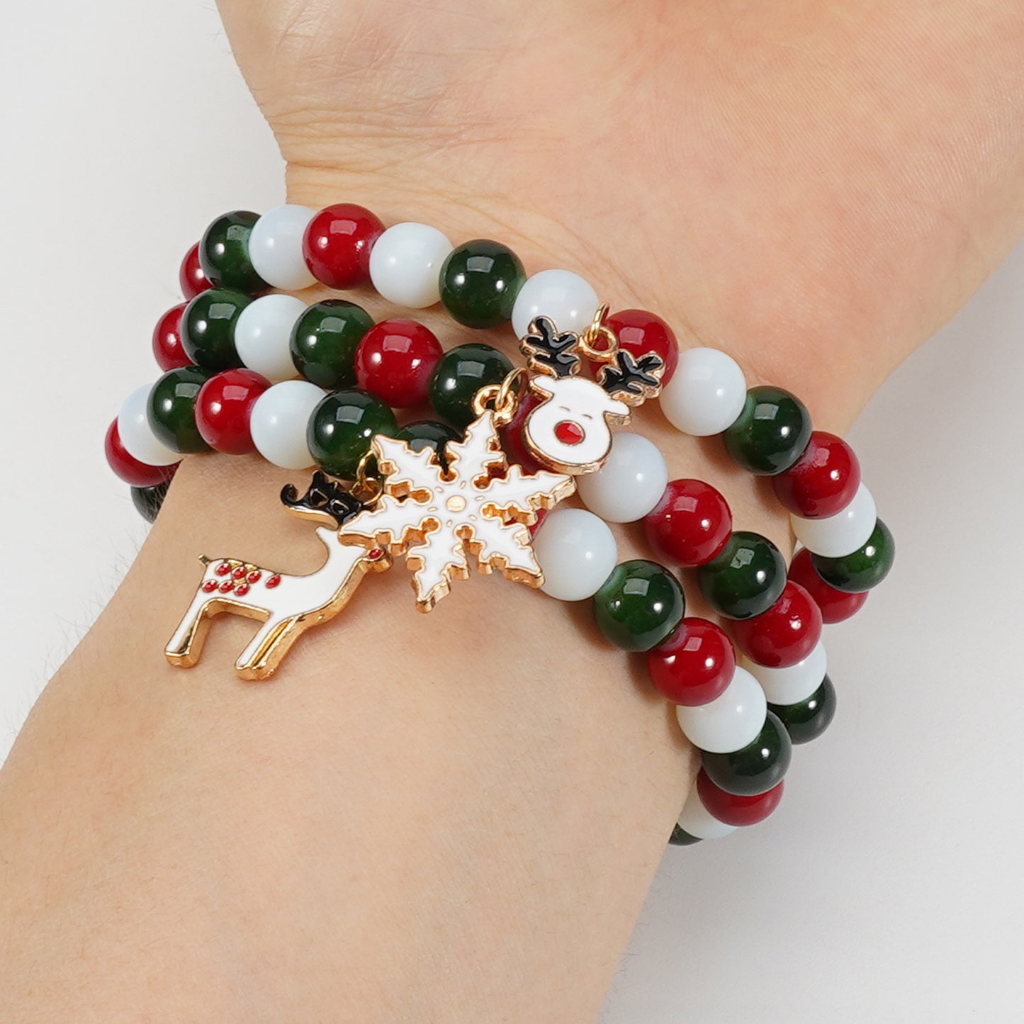 Christmas Snowman Snowflake Tree Old Deer Bracelets