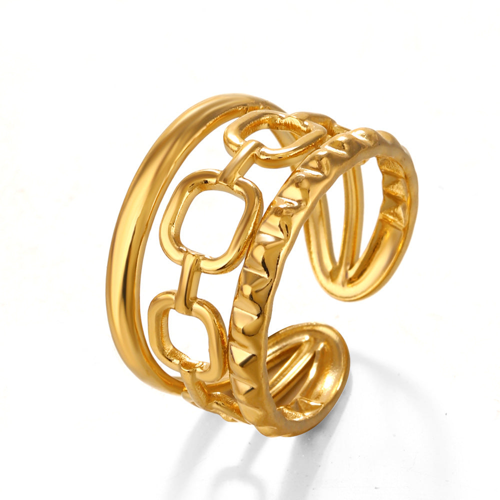 Women's Chain Simple Popular Opening Adjustable Gold Rings