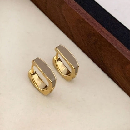 Dripping Square Niche Elegant Geometric Advanced Earrings