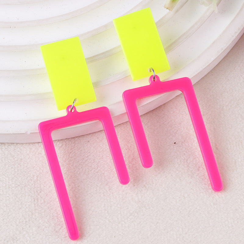 Women's Design Sense Irregular Geometric Acrylic Trendy Earrings