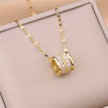 Titanium Steel Colorfast Ornament Female Micro Necklaces