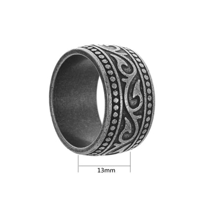 Men's Vintage Viking Rune Titanium Steel Fashion Rings