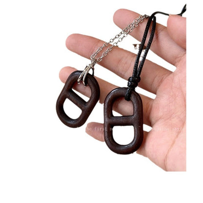 Women's Nose Ebony Chain Long Sweater Autumn Necklaces