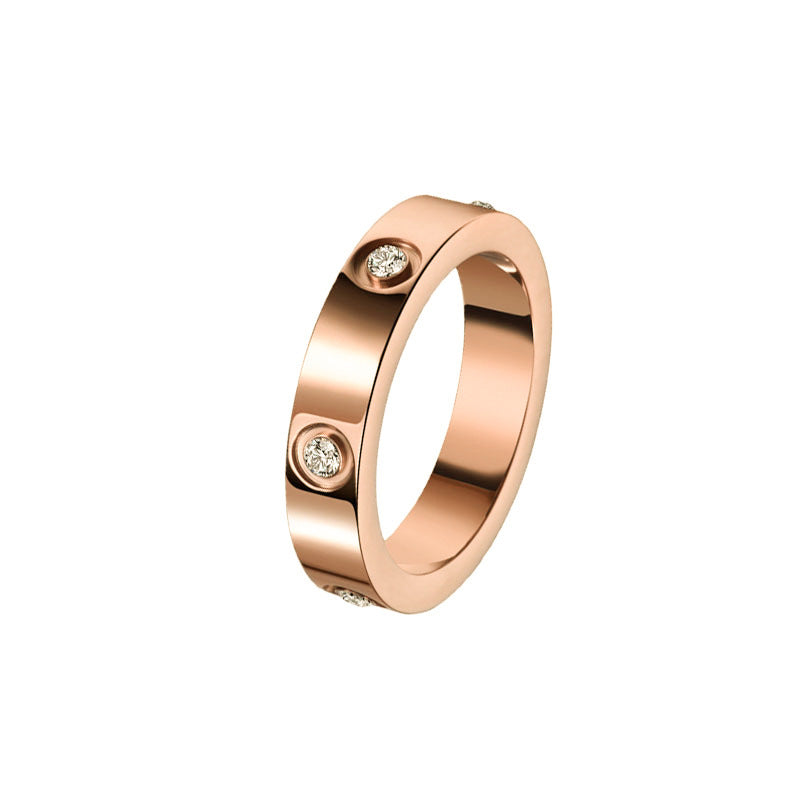 Women's & Men's Ka Titanium Steel Fashion Elegant Graceful Rings