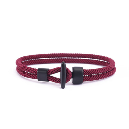 Buckle Personalized Fashion Simple Street Style Red Bracelets