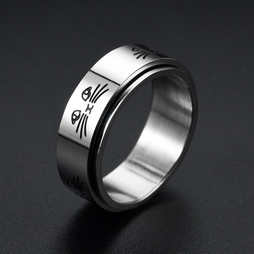 Men's Steel Rotatable Open Beer Bottle Chain Rings