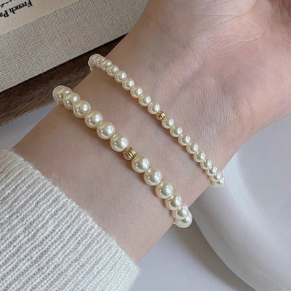 Circle Pearl Golden Bean Twin Niche Advanced Bracelets