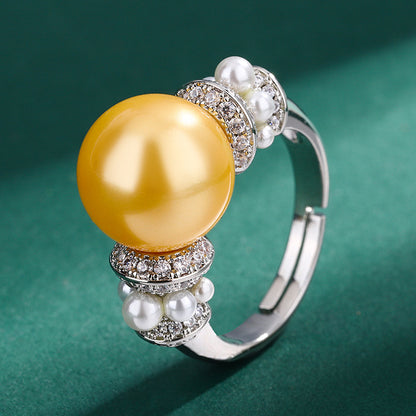 Versatile Jewelry White Pearl Fashion Design Rings