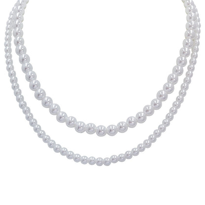 Pearl Female Retro Design Clavicle Chain Necklaces
