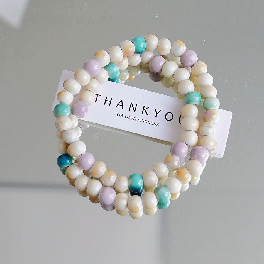 Artistic Idyllic Sweet Gradient Color Beaded Bracelets