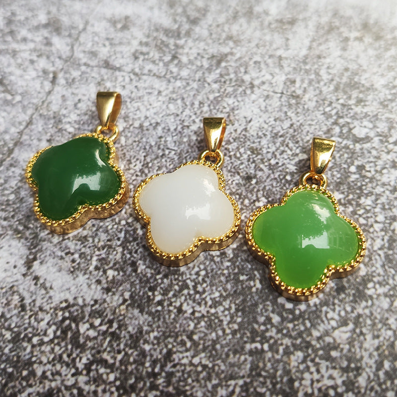 Women's & Men's Imitation Jade Ethnic Style Couple Sweater Pendants