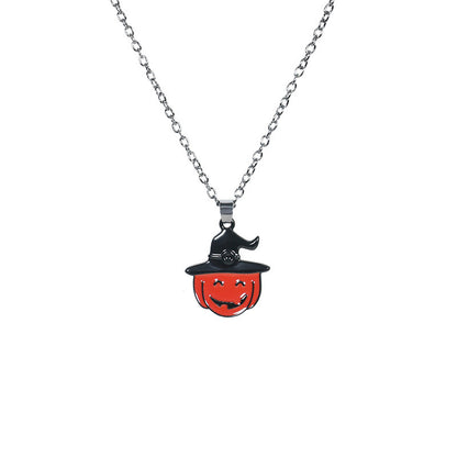 Halloween Ornaments Ghost Skull Bat Pumpkin Necklaces