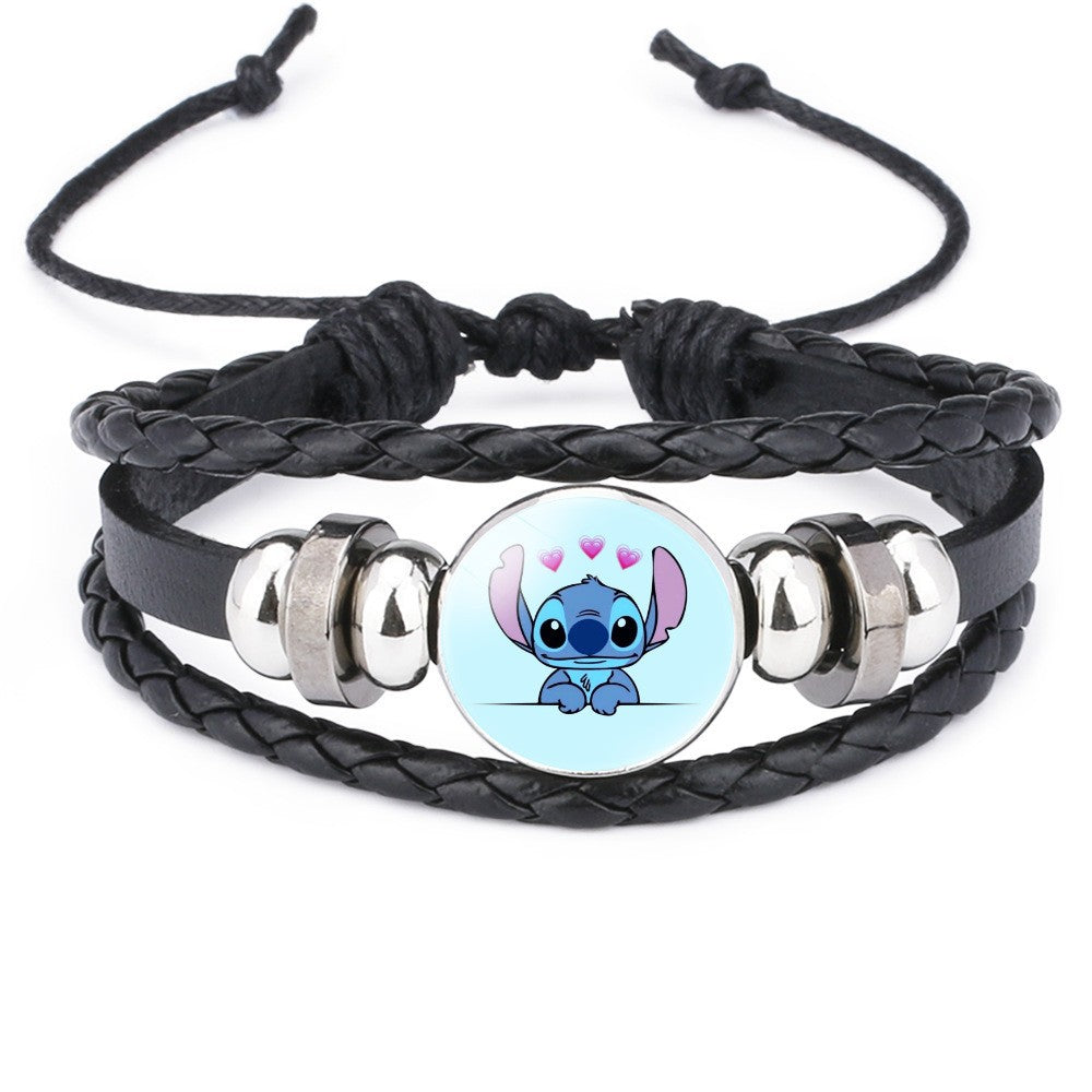 Cartoon Movie Star Stitch Time Stone Bracelets