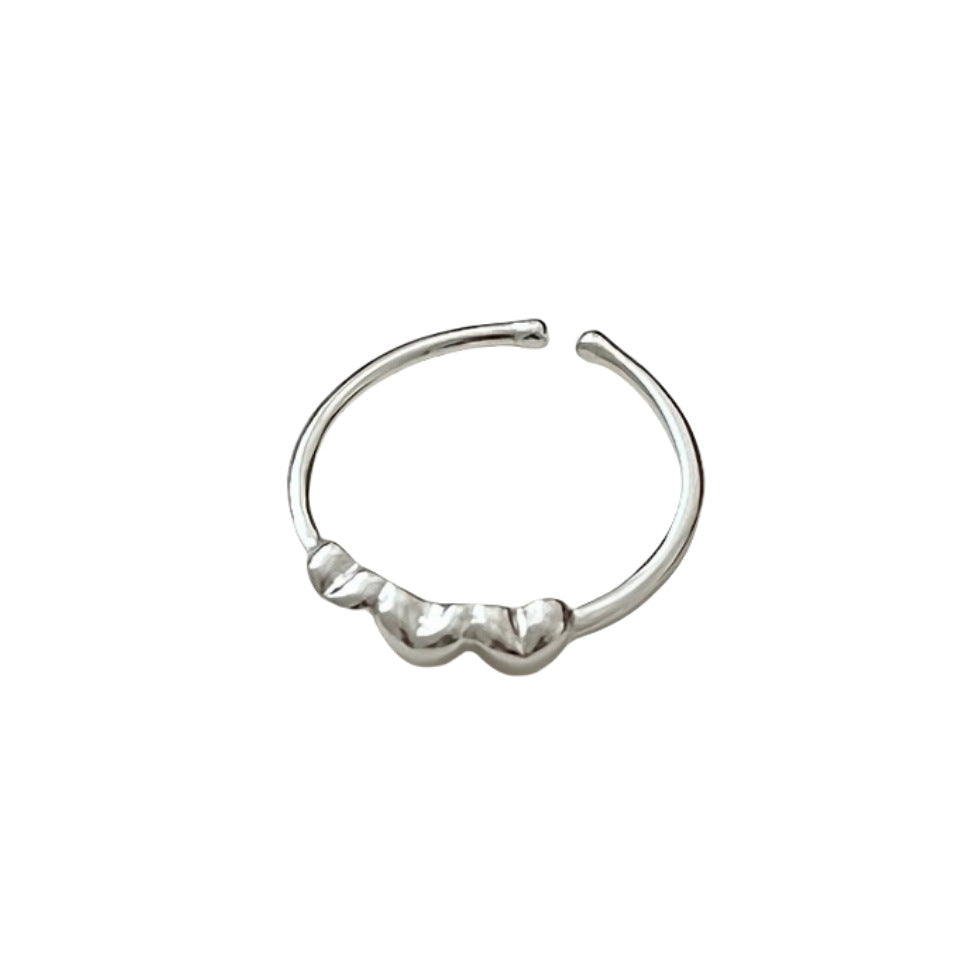 Bright Sier Ornament Sterling Simple Niche Rings