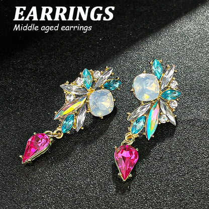 Design Elegant Flower Light Luxury High Earrings