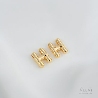 Gold Color Protection Letter Strings Hole Rings