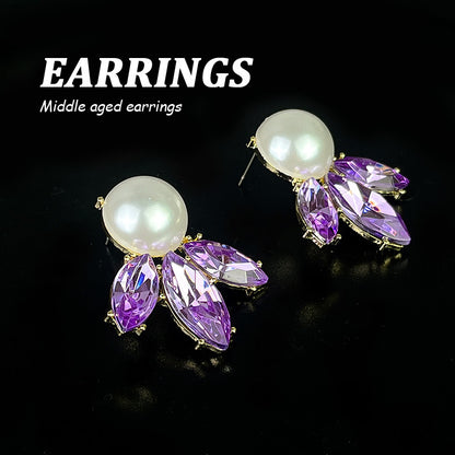 Design Elegant Flower Light Luxury High Earrings