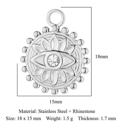 Bohemian Natural Stone Titanium Steel Ornament Pendants